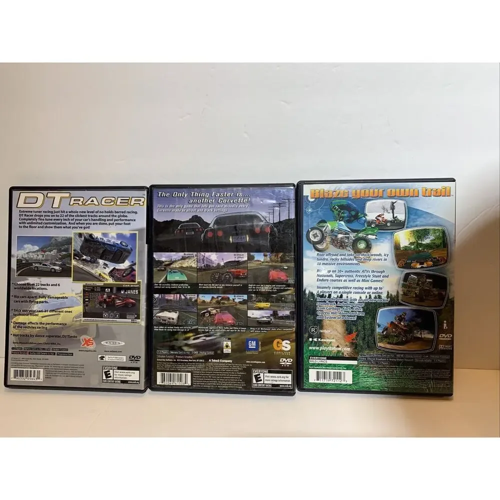 Lot of 5 Racing Games PS2 PlayStation2 Corvette, DT Racer, ATV 2, TT Superbikes
